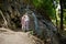 Couple on Kuang Si waterfall