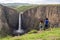 Couple looking at Maletsunyane Falls