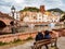 A couple in love in bosa, sardinia