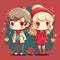 couple in love concept in anime style, happy valentine, character illustration