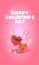 Couple in love concept, two cute hearts hugging. Simple pink background. Vector illustration valentine`s day card