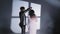 Couple in love dancing near window,Beautiful passionate dancers dancing,Professional dancers. Couple in love dancing on