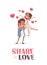 couple in love girlfriend and boyfriend having fun valentines day celebration concept greeting card