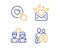 Couple love, Love mail and Like button icons set. Dating chat sign. Valentines letter. Love set. Vector