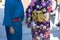Couple for love in traditional Japanese kimonos for trabel