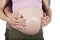 Couple in love tummy pregnancy