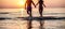 Couple of lovers running on the beach in tropical place for summer vacation - Young people having fun together outdoor holding