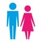 Couple man and woman standing pictogram