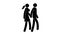 Couple Man and woman walking holding hands