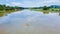 Couple men and women kayaking in the River Kwai Thailand