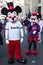 Couple of Mickey and Minnie Mouse walking around Santiago Bernabeu Stadium at the Real Madrid-Barcelona match.