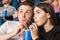 Couple at the movie theatre