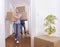 Couple moving house