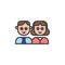 Couple person filled outline icon