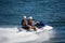 Couple on personal water craft on Colorado River