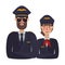 Couple of pilots avatar character