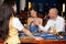 Couple playing blackjack