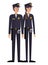 Couple of police avatar character