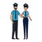 couple polices officers avatars characters