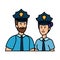 couple polices officers avatars characters