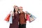 Couple portrait with shopping bag