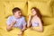 Couple With Problems Having Disagreement In Bed, Quarrelling