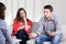 Couple with problems during psychotherapy