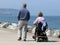 Couple on promenade