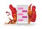 A couple relationship in love chatting , in story , gradient vector leaf ,mobil handphone icon love in reach. dating cute online ,