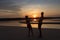 Couple at the Rio Negro in the Amazon of Brazil