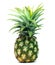 couple ripe pineapple on white background healthy pineapple fruit food isolated