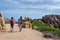 Couple at rocks at Capo Testa Sardinia