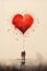 A Couple\\\'s Heart Balloon Splatters in the City