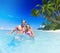 Couple with Scuba Gear in Paradise