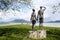 Couple sculpture at Lake Balaton Fonyod i