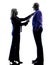 Couple senior dressing up silhouette