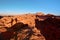 Couple shadow on desert Wadi Rum during sunset