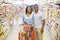 Couple shopping in supermarket