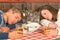 Couple sleeping after a huge alcoholic Dinner