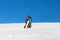 Couple With Snowboard And Ski Resort Snow Winter Mountain Cheerful Hispanic Man Woman