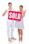 Couple sold sign