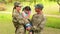 Couple of soldier reunite with their daughter
