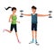 Couple sport fitness training