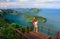 Couple standing at view point, Ang Thong National Marine Park, T
