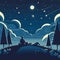 a couple stargazing on a serene hill, ideal for expressing love under the night sky on Valentine\'s