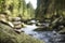 Couple of stones pyramid in Vydra river