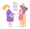 Couple with Surrogate Pregnant woman. Vector illustration flat cartoon style. Adoptive parents. Surrogacy