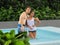 Couple in swimming pool in Johor Bahru