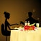 Couple taking Candle Light Dinner