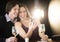 Couple Taking Selfie Through Smart Phone At Nightclub